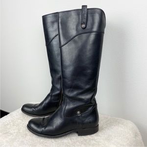 FRYE Melissa Button Inside Zip/ Tall leather boot